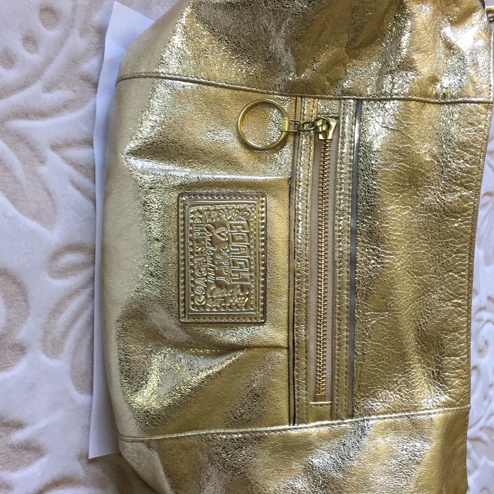 Coach leather handbag.